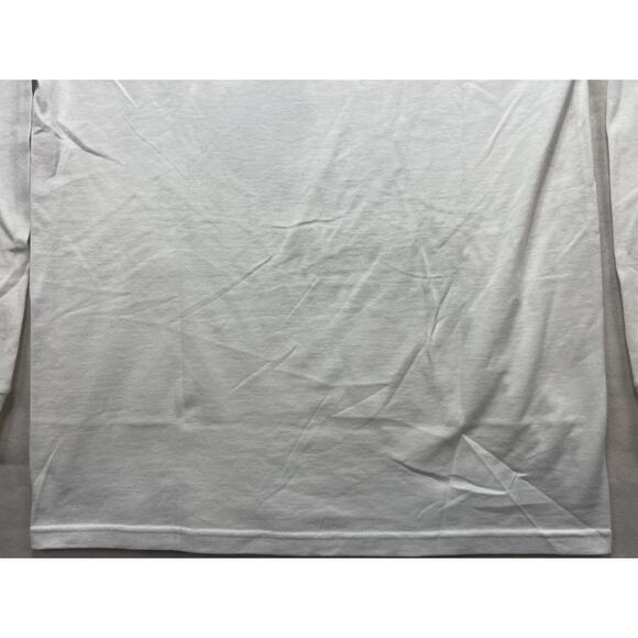 Melrose Place Shirt Men's Small White Long Sleeve Planet Earth Grid Graphic Tee - Picture 10 of 11